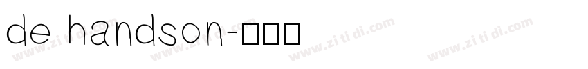 de handson字体转换